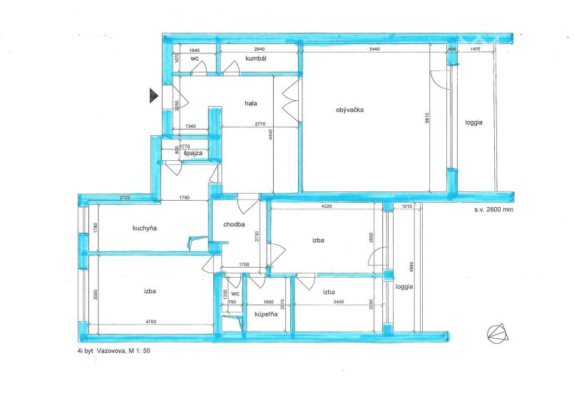 PREDAJ: priestranný 4i byt + 2 loggie + parkovacie miesto v garáži, Vazovova, Straré Mesto